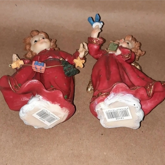 2 Christmas Angel Cherub Figurines - Picture 6 of 8